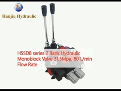 HSSD8 سری 2 بانک دریچه هیدرولیک Monoblock 31.5Mpa، 80 L/min جریان