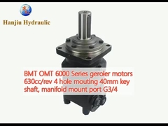 BMT OMT 6000 سری موتورهای گیرولر 630cc / rev 4 سوراخ نصب 40mm کلید شیفت، پورت montable G3/4