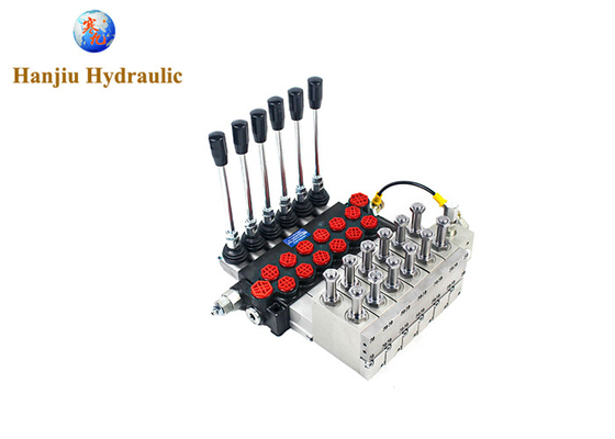 P40 Electric Pneumatic Hydraulic Directional Control Valves 6 Spool 3 Way Spring Return