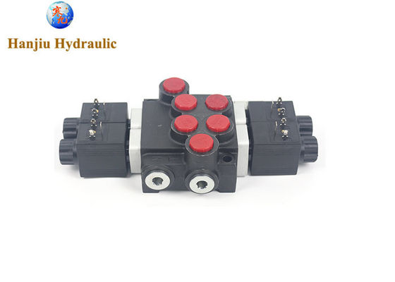 P50 2 Spool Monoblock Directional Valve 12VDC 250Bar Hydraulic