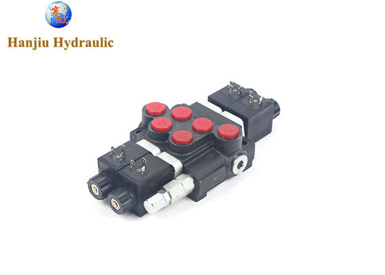 P50 2 Spool Monoblock Directional Valve 12VDC 250Bar Hydraulic