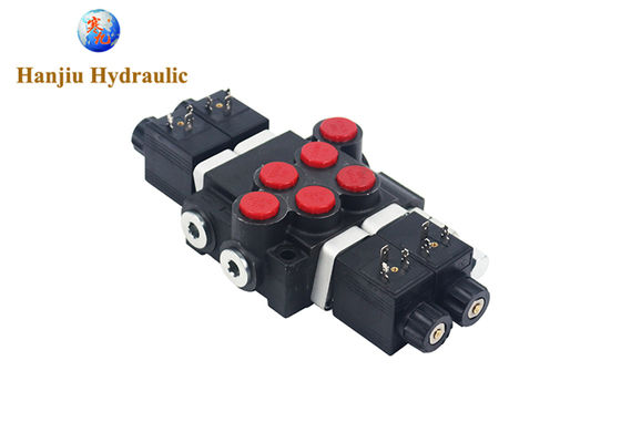 P50 Series Monoblock Control Valves 2 Spool 50 Liters Solenoid Control 12V DC And 24V DC 250 Bar