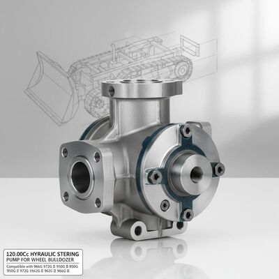 120.00Cc Hydraulic Steering Pump for Wheel Bulldozer Compatible with 966G 972G II 950G II 950G 972G 962G 962G II 966G II