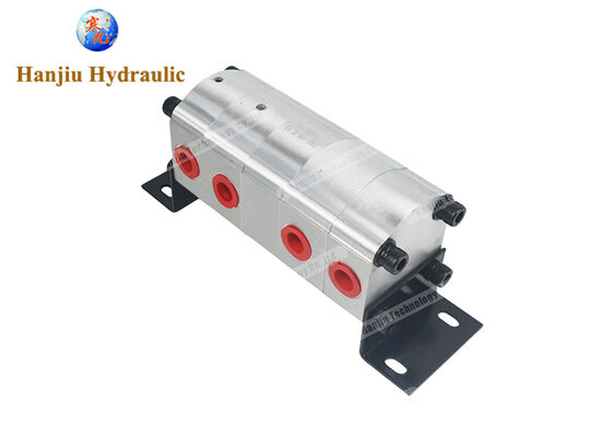 FMA-4N-2.1S تقسیم کننده دنده ای چهار طرفه با جابجایی 2.1 سی سی، جنس چدن، و فشار 21 مگاپاسکال برای ماشین آلات سیار